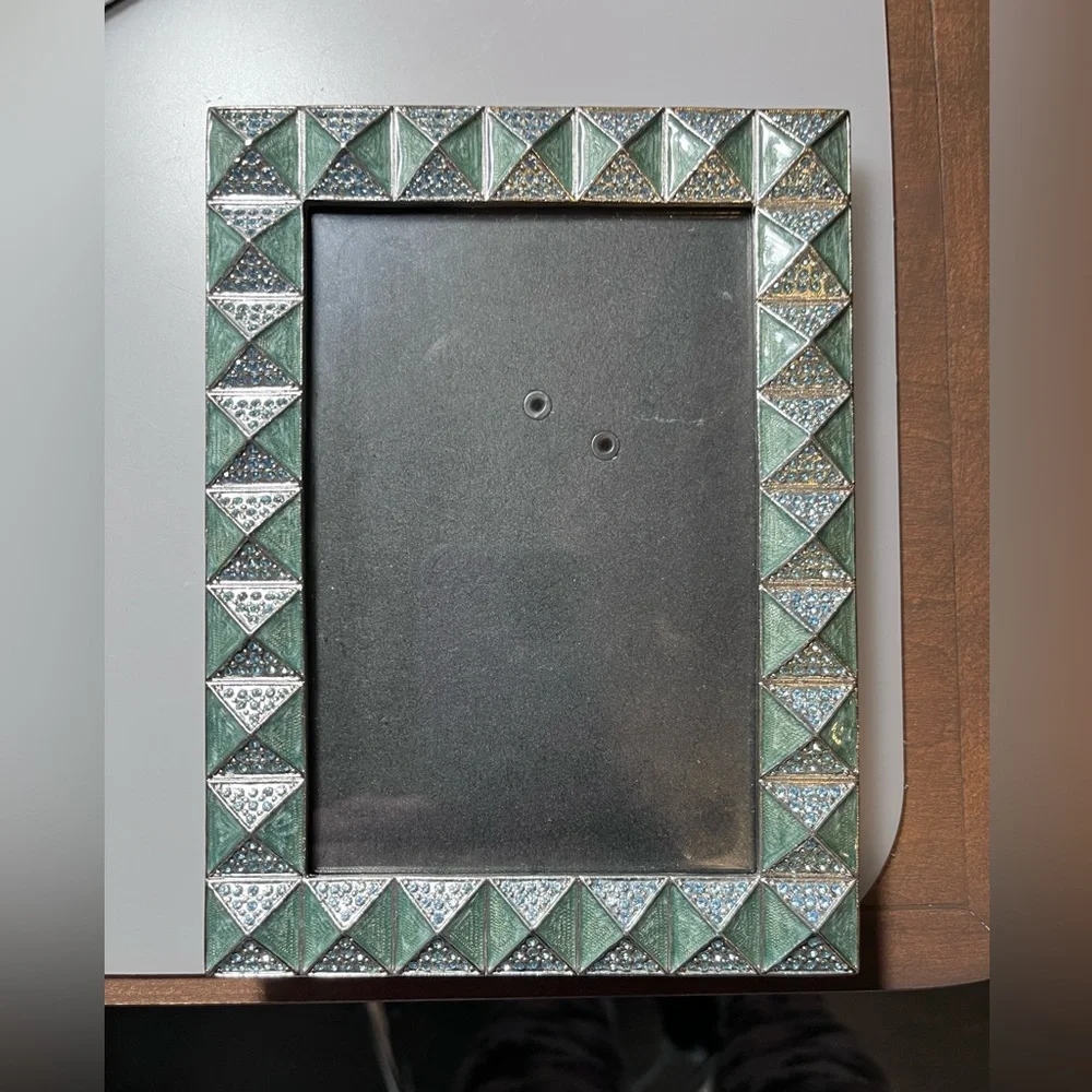 Metal and Jeweled Picture Frame
